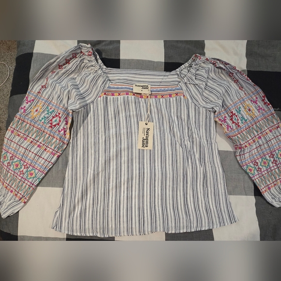Savanna Jane Tops - Savanna Jane Embroidered Top